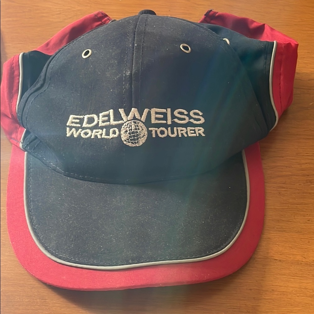 Edelweiss World Tourer Cap - Navy and Red